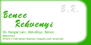 bence rekvenyi business card